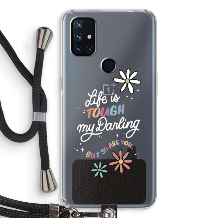 Tough Life: OnePlus Nord N10 5G Transparant Hoesje met koord