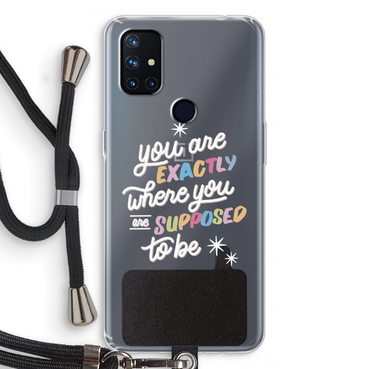 Right Place: OnePlus Nord N10 5G Transparant Hoesje met koord
