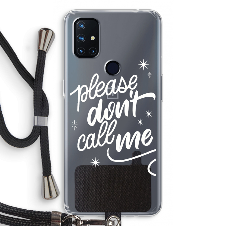 Don't call: OnePlus Nord N10 5G Transparant Hoesje met koord