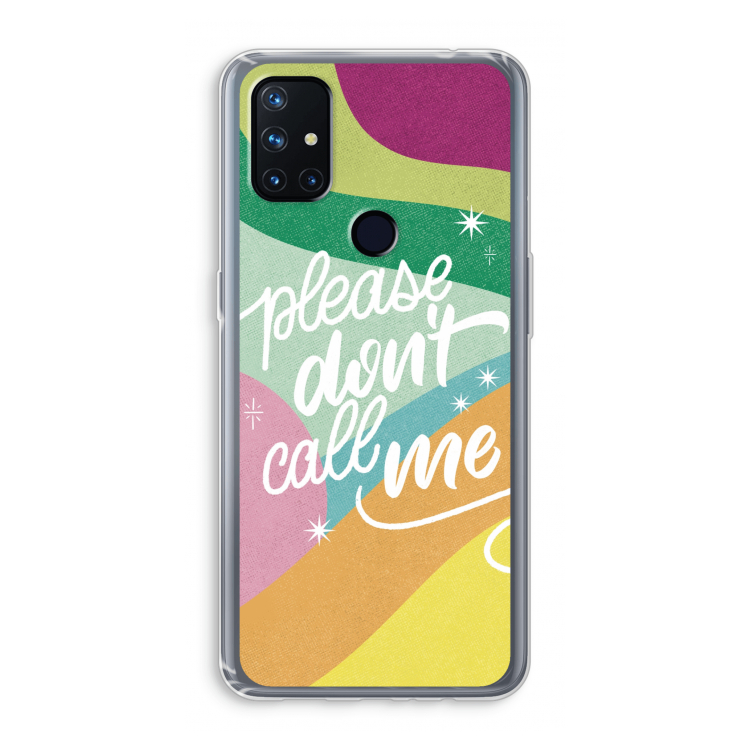Don't call: OnePlus Nord N10 5G Transparant Hoesje