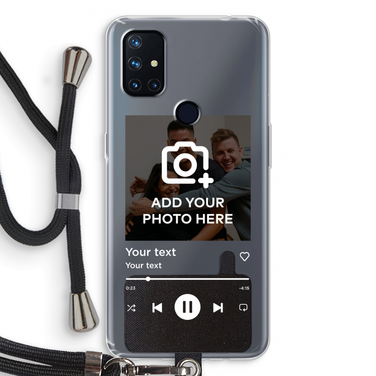 Music Player: OnePlus Nord N10 5G Transparant Hoesje met koord