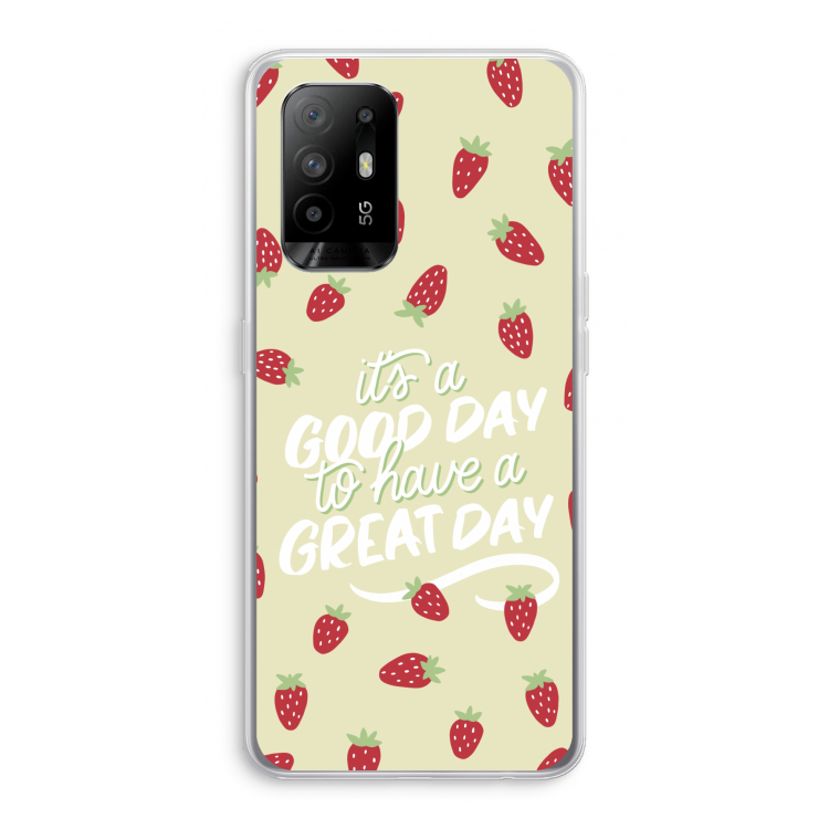 Don't forget to have a great day: Oppo A94 5G Transparant Hoesje