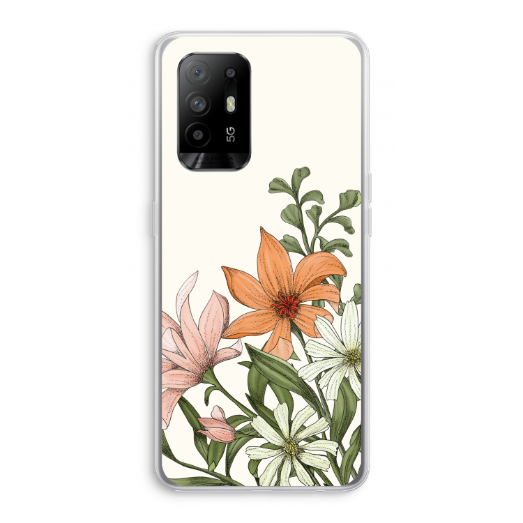Floral bouquet: Oppo A94 5G Transparant Hoesje