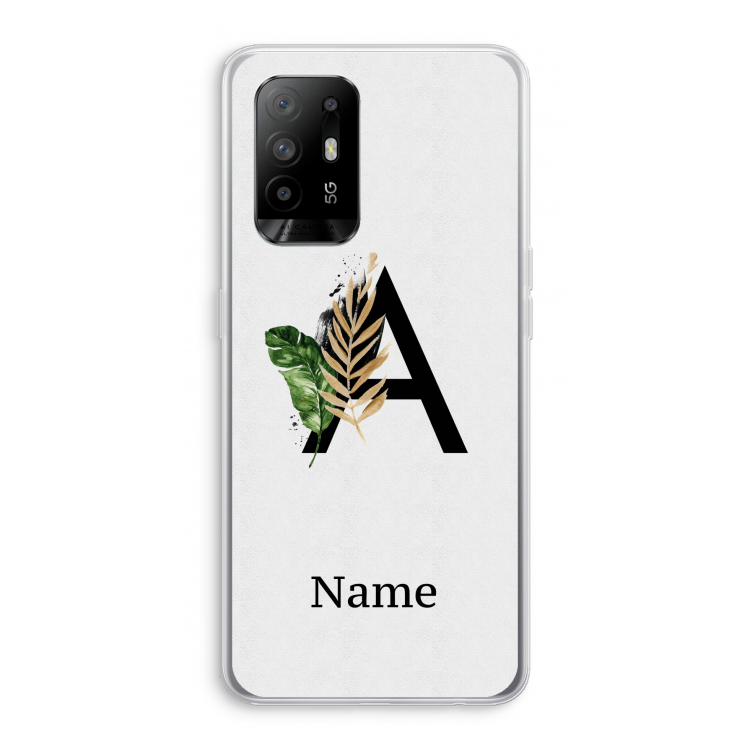 Charcoal Flora: Oppo A94 5G Transparant Hoesje