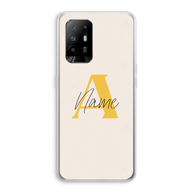 Amber Script: Oppo A94 5G Transparant Hoesje
