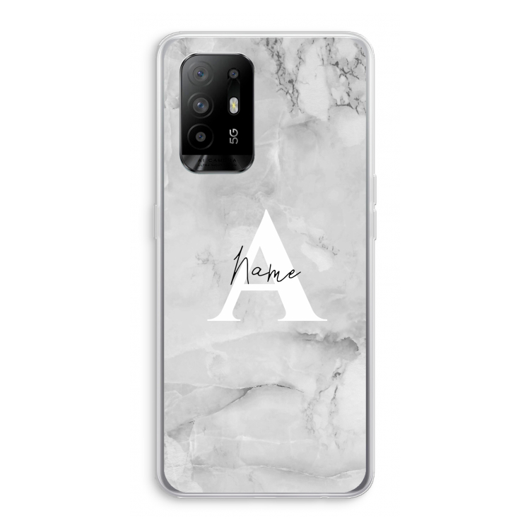 Ivory Marble: Oppo A94 5G Transparant Hoesje