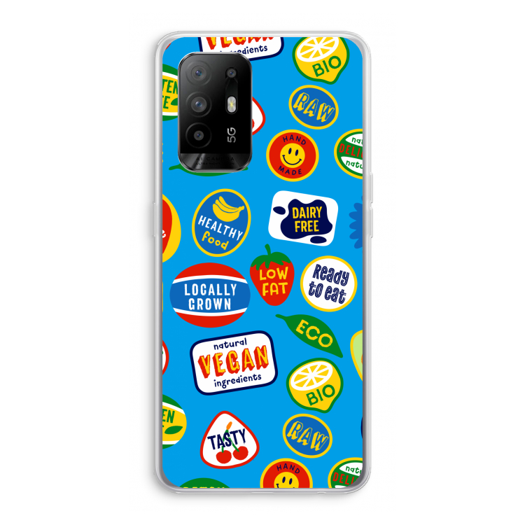 Fruitsticker: Oppo A94 5G Transparant Hoesje
