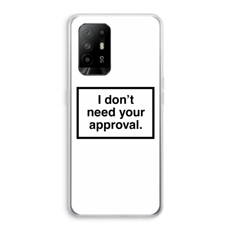 Don't need approval: Oppo A94 5G Transparant Hoesje