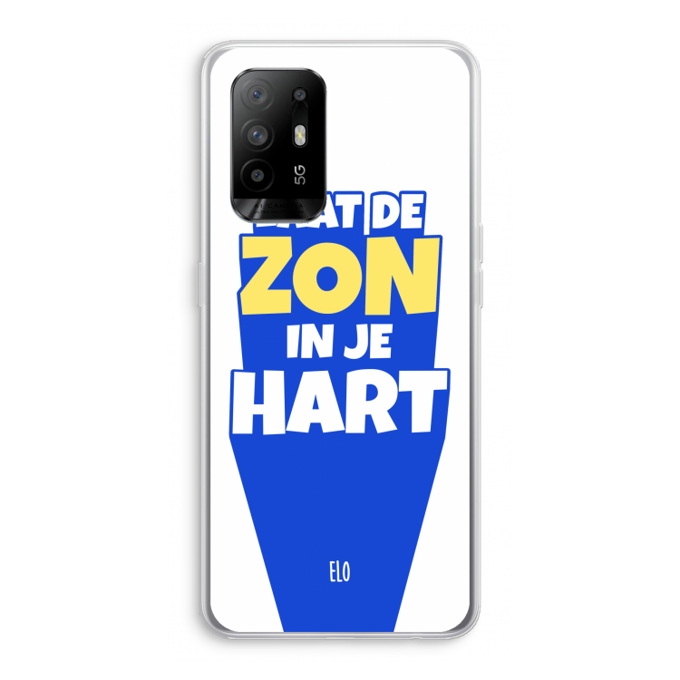 Laat de zon in je hart: Oppo A94 5G Transparant Hoesje