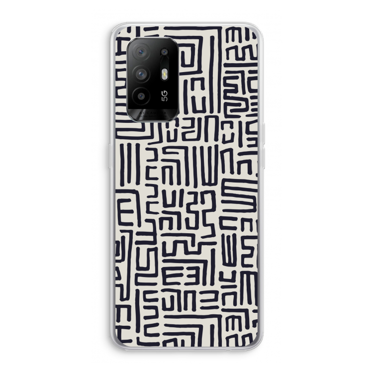 Moroccan Print: Oppo A94 5G Transparant Hoesje