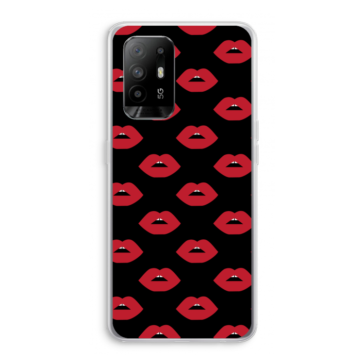 Lips: Oppo A94 5G Transparant Hoesje