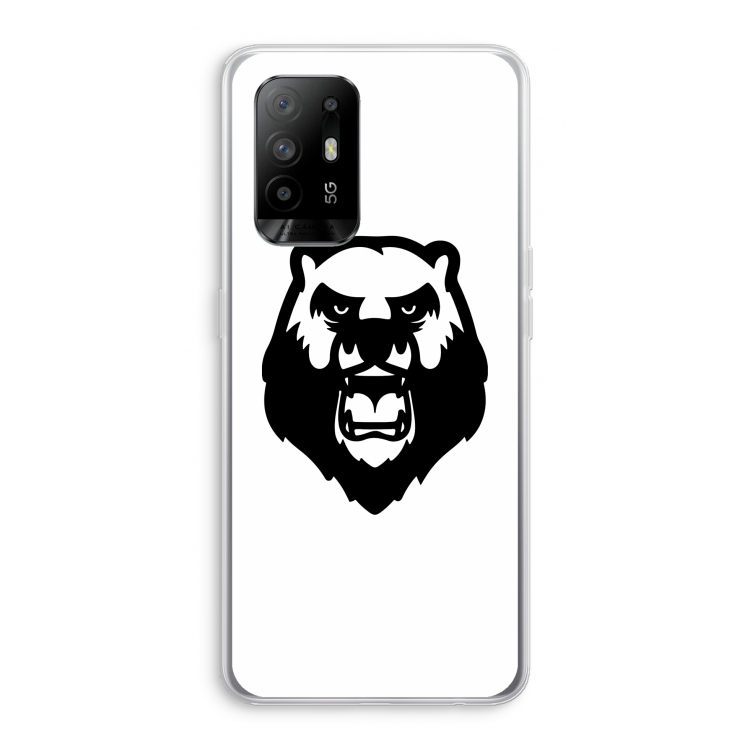 Angry Bear (white): Oppo A94 5G Transparant Hoesje