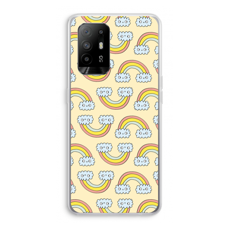 Regenboog: Oppo A94 5G Transparant Hoesje