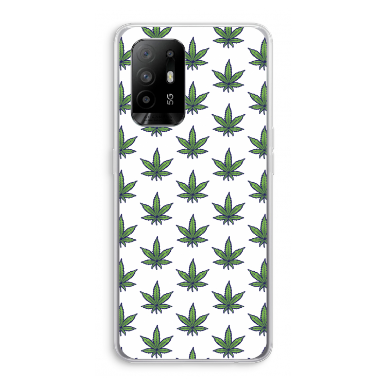 Weed: Oppo A94 5G Transparant Hoesje