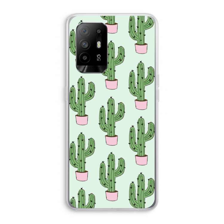 Cactus Lover: Oppo A94 5G Transparant Hoesje