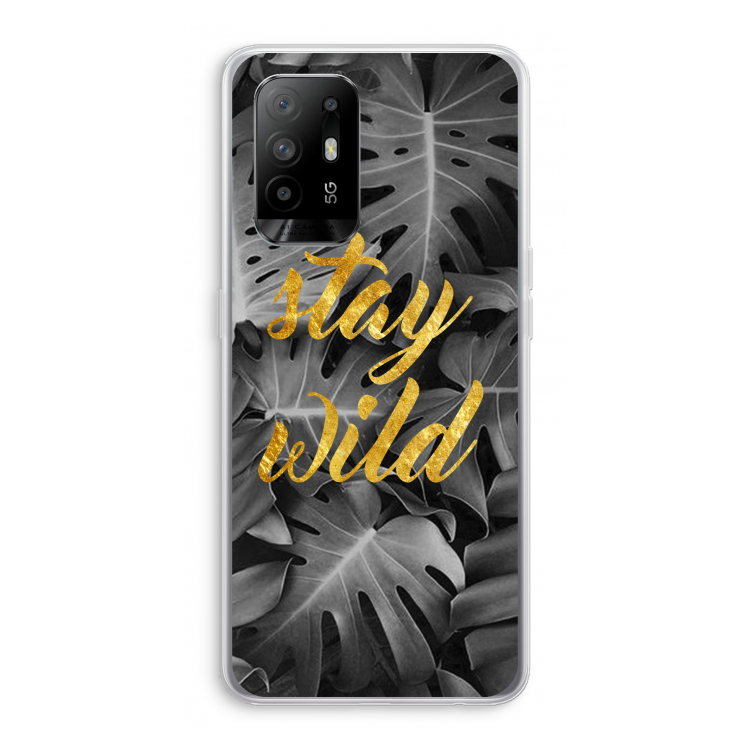Stay wild: Oppo A94 5G Transparant Hoesje
