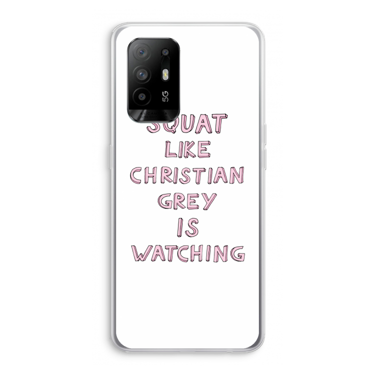 Christian Grey: Oppo A94 5G Transparant Hoesje