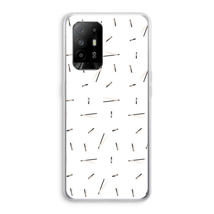 Hipster stripes: Oppo A94 5G Transparant Hoesje