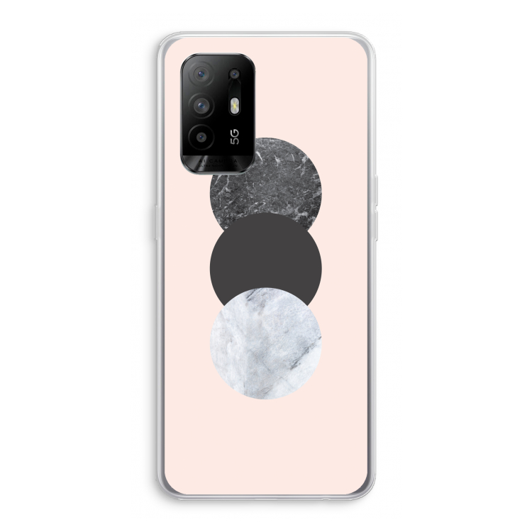 Marmeren cirkels: Oppo A94 5G Transparant Hoesje