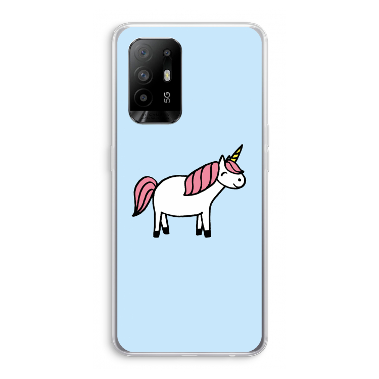 Eenhoorn: Oppo A94 5G Transparant Hoesje