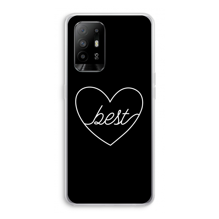 Best heart black: Oppo A94 5G Transparant Hoesje