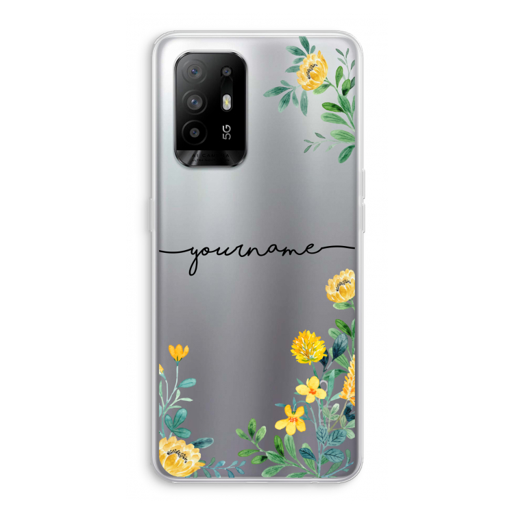 Gele bloemen: Oppo A94 5G Transparant Hoesje