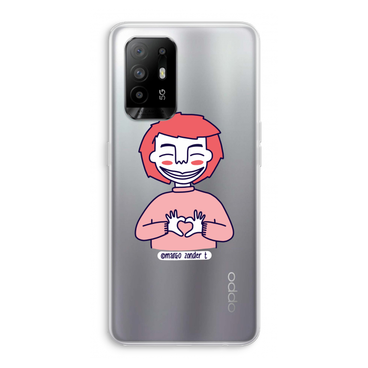 Hartje: Oppo A94 5G Transparant Hoesje