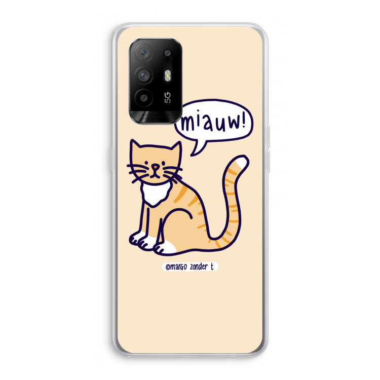 Miauw: Oppo A94 5G Transparant Hoesje