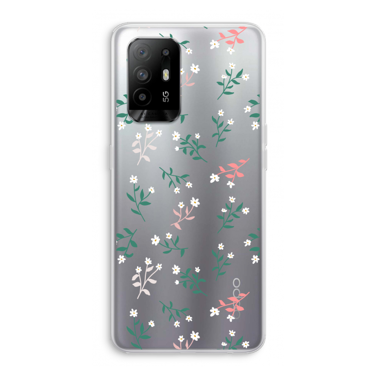 Small white flowers: Oppo A94 5G Transparant Hoesje