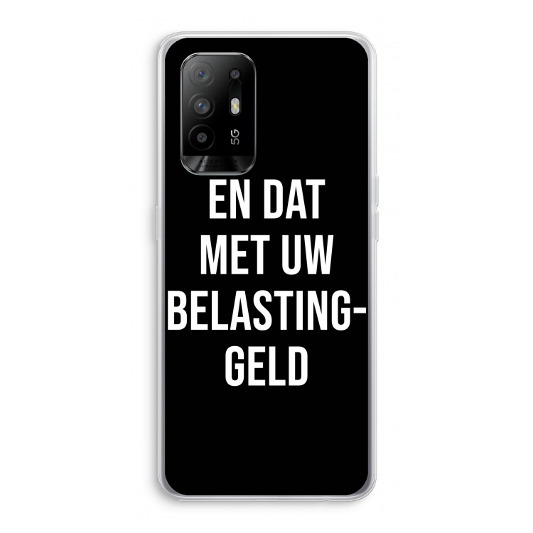 Belastinggeld - Zwart: Oppo A94 5G Transparant Hoesje