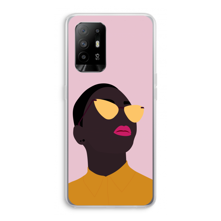 Yellow glasses: Oppo A94 5G Transparant Hoesje