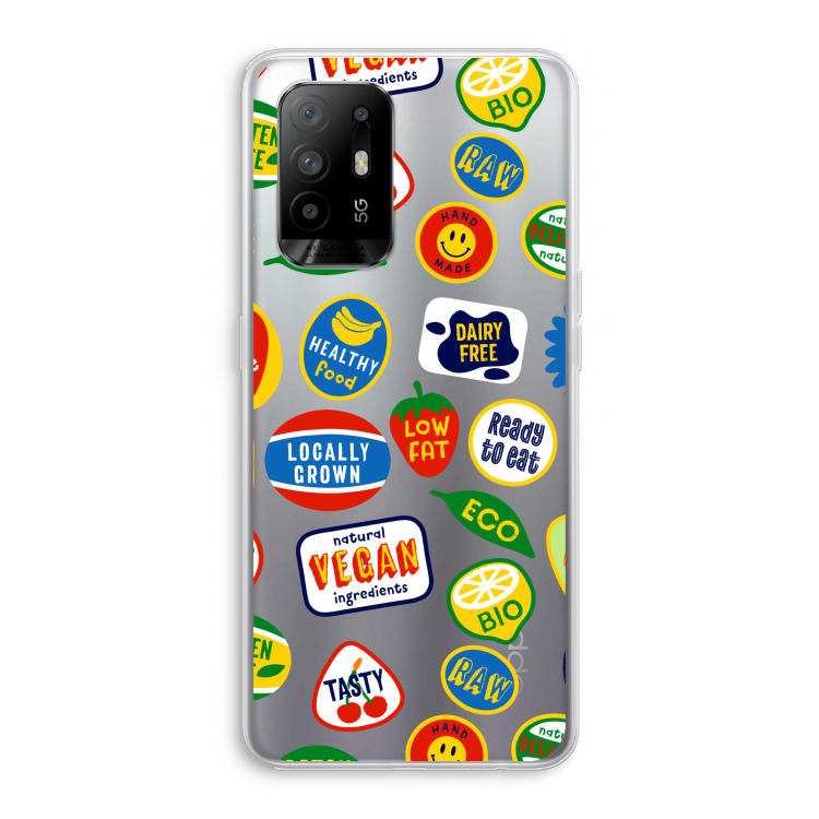 Fruitsticker: Oppo A94 5G Transparant Hoesje