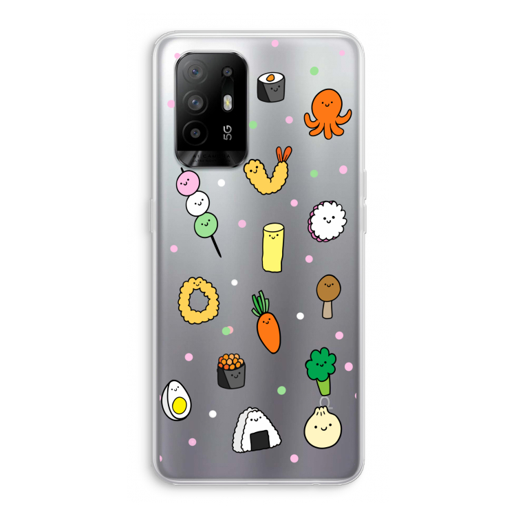 Happy bento friends: Oppo A94 5G Transparant Hoesje