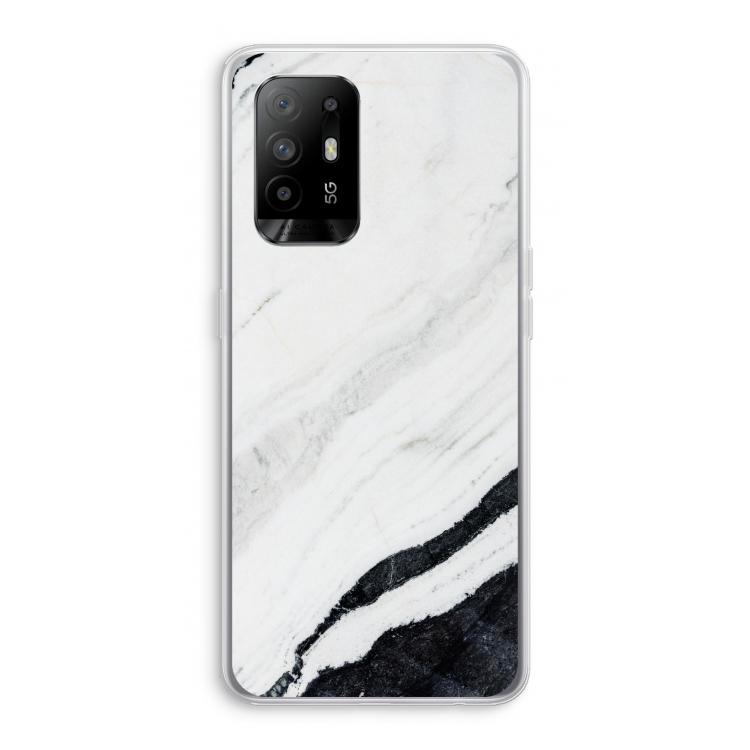 Elegante marmer: Oppo A94 5G Transparant Hoesje