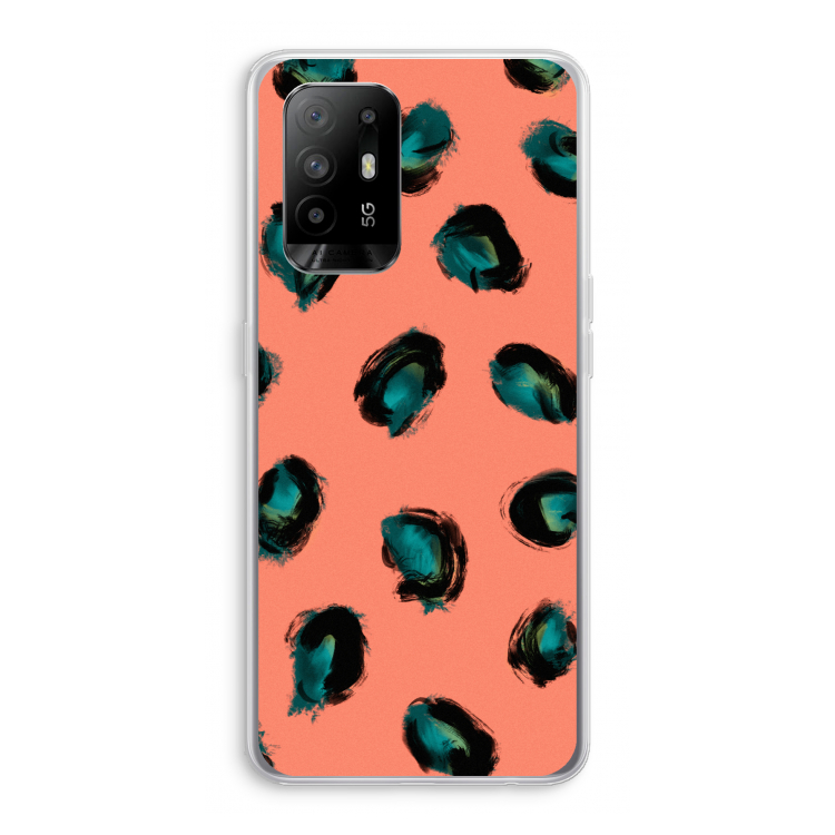 Pink Cheetah: Oppo A94 5G Transparant Hoesje