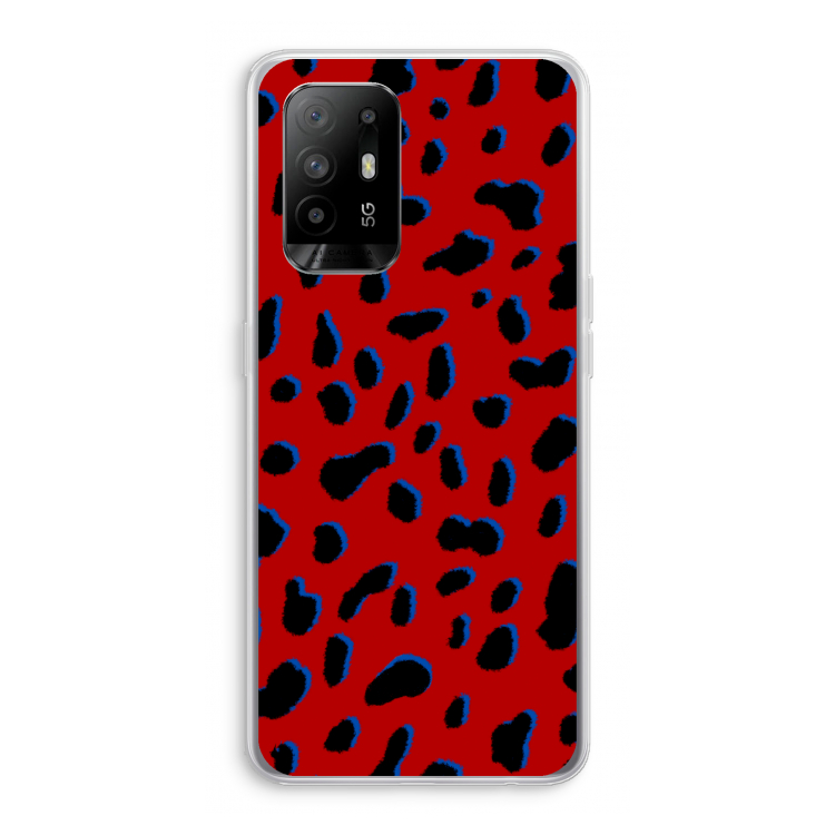 Red Leopard: Oppo A94 5G Transparant Hoesje