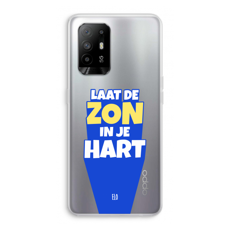 Laat de zon in je hart: Oppo A94 5G Transparant Hoesje