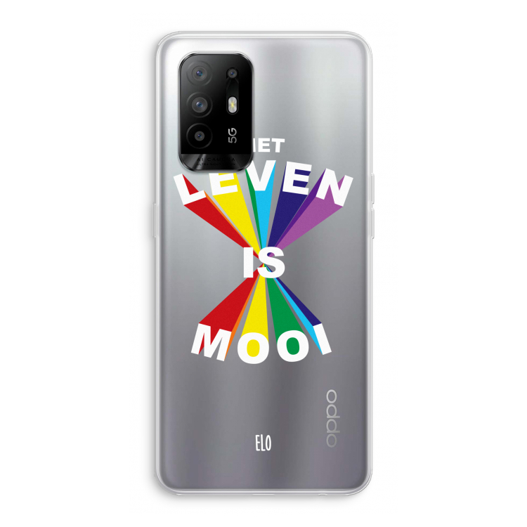Het Leven Is Mooi: Oppo A94 5G Transparant Hoesje