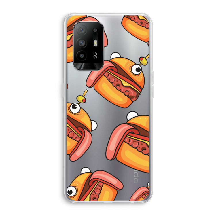 Hamburger: Oppo A94 5G Transparant Hoesje