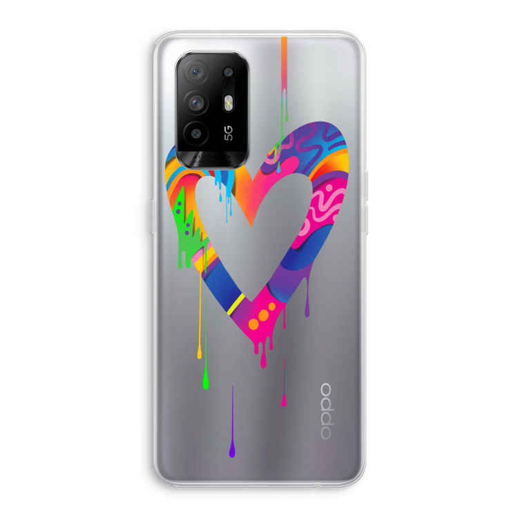 Melts My Heart: Oppo A94 5G Transparant Hoesje
