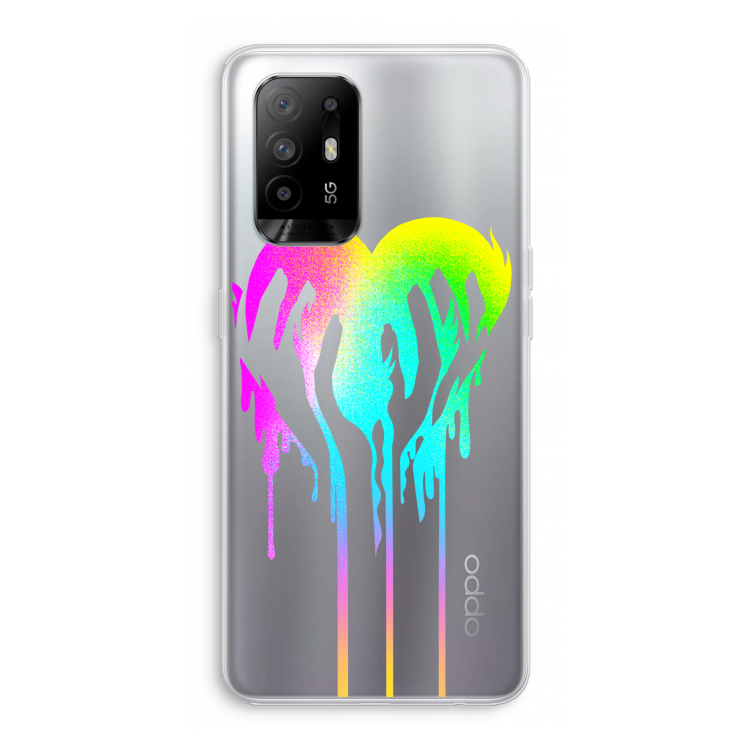 Hold My Heart: Oppo A94 5G Transparant Hoesje