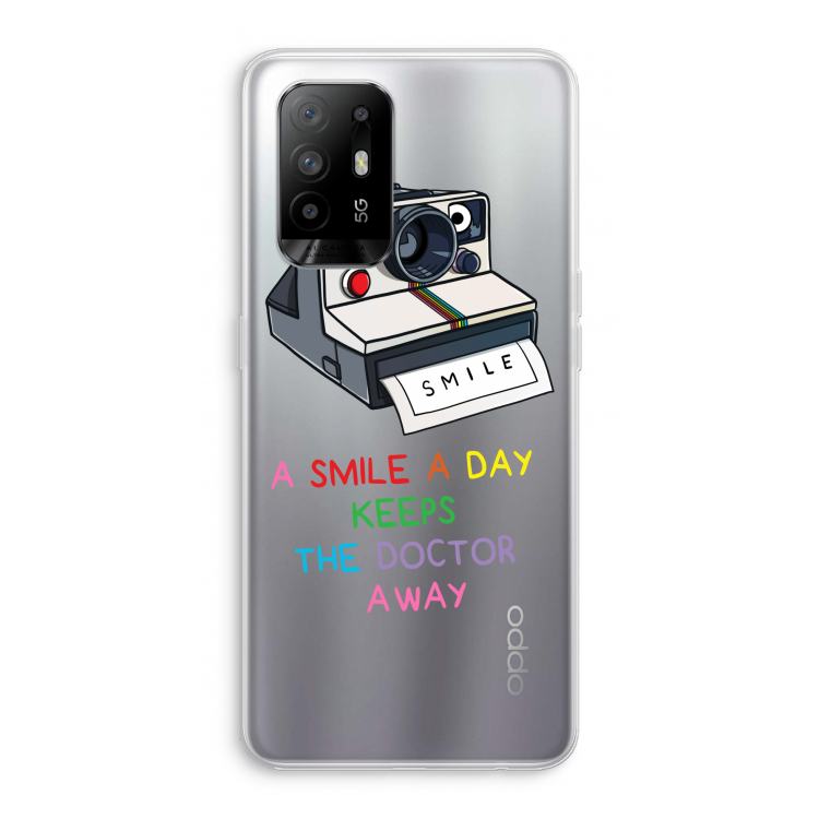 Smile: Oppo A94 5G Transparant Hoesje