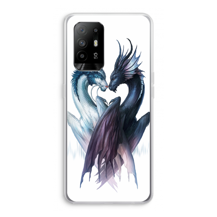 Yin Yang Dragons: Oppo A94 5G Transparant Hoesje