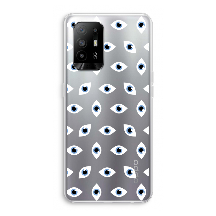 Eyes pattern: Oppo A94 5G Transparant Hoesje