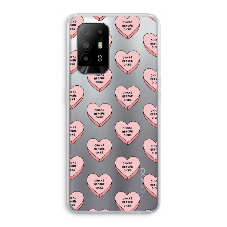 Chicks before dicks: Oppo A94 5G Transparant Hoesje
