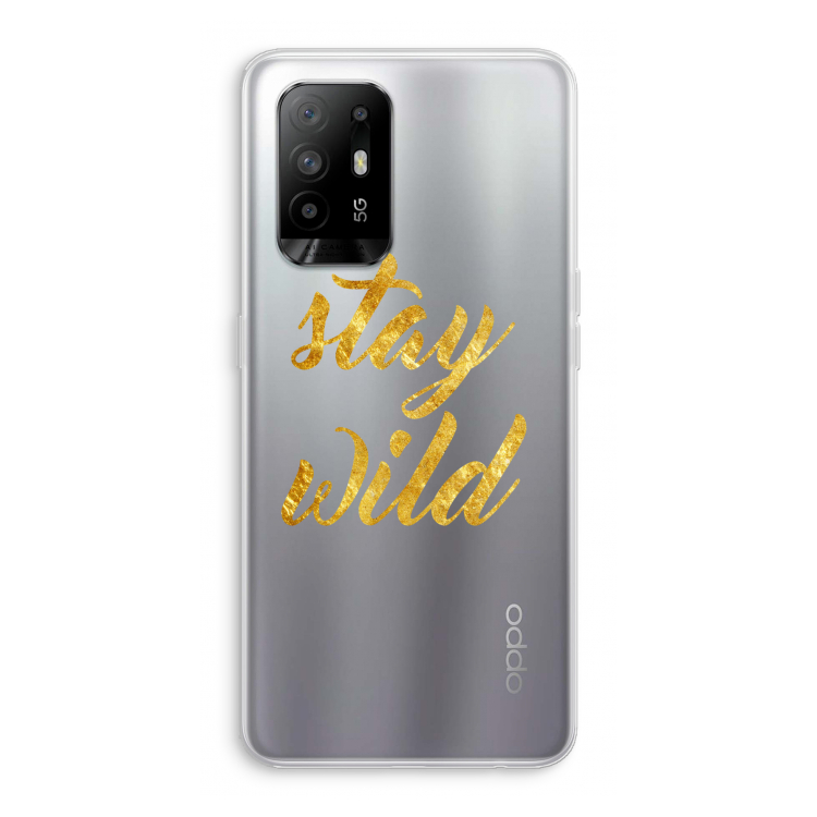 Stay wild: Oppo A94 5G Transparant Hoesje