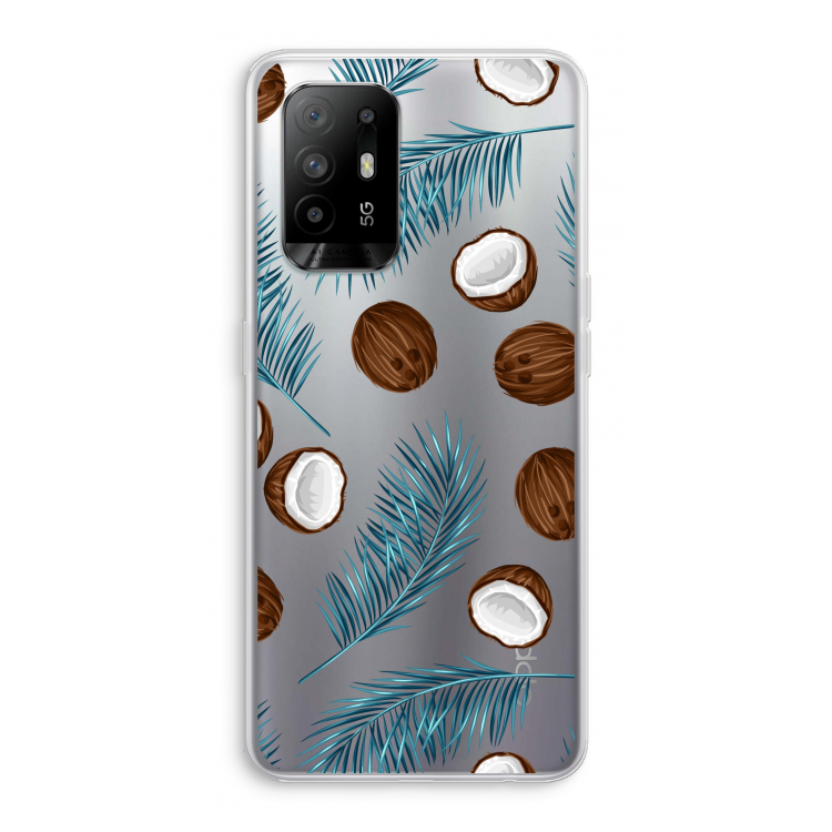 Kokosnoot roze: Oppo A94 5G Transparant Hoesje