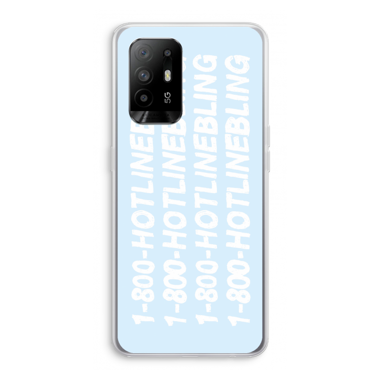 Hotline bling blue: Oppo A94 5G Transparant Hoesje