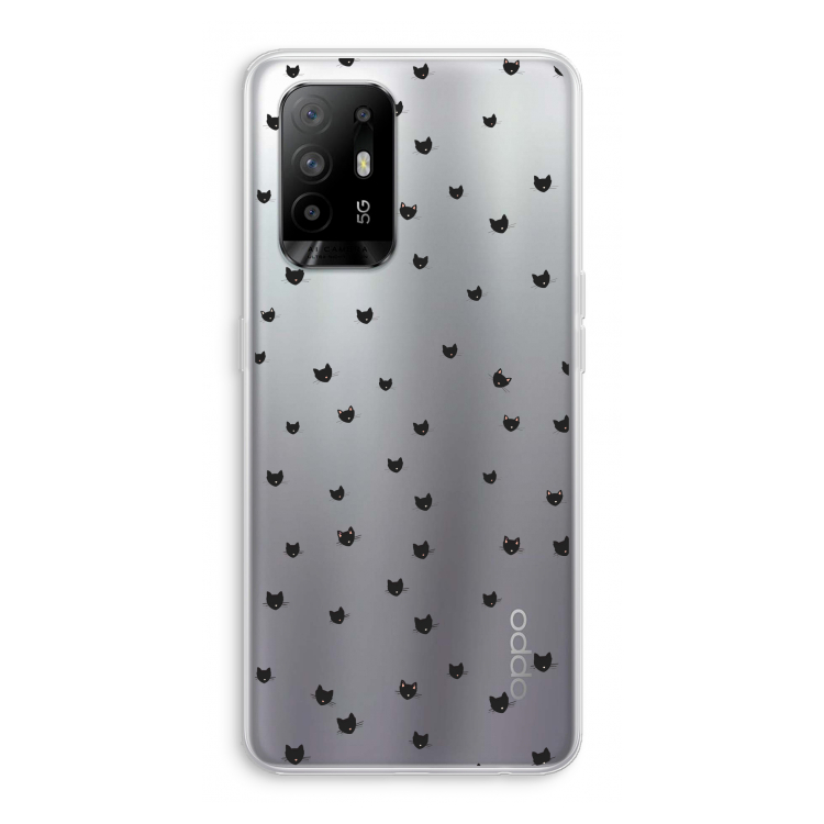 Kleine kattenkopjes: Oppo A94 5G Transparant Hoesje