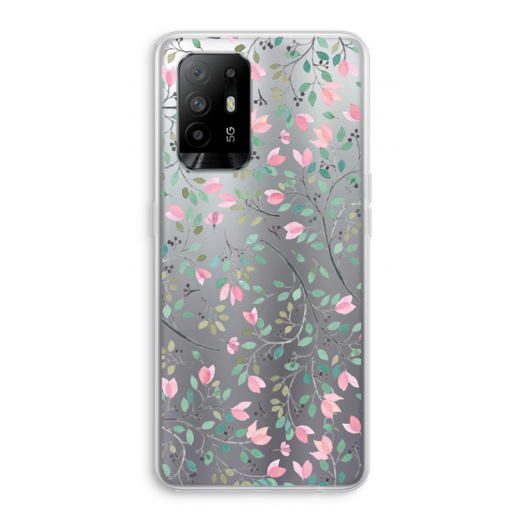 Sierlijke bloemen: Oppo A94 5G Transparant Hoesje